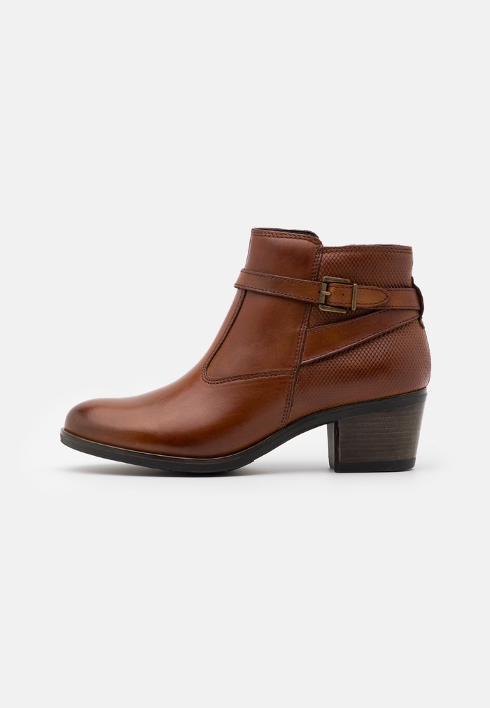 Bottines Anna Field LEATHER Block heel Zip UP Marron Femme | UDS-8502469